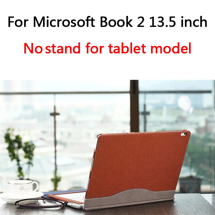 Съемный чехол-подставка для ноутбука и планшета для microsoft Surface Book 2 13,5 дюймов для Surface Book 2 15 дюймов чехол для ноутбука - Цвет: No Stand-Brown 13.5