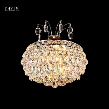 

Free Shipping Led Lamp Modern Champagne LED Crystal Chandelier Creative Personality Living Room Dining Home lighting