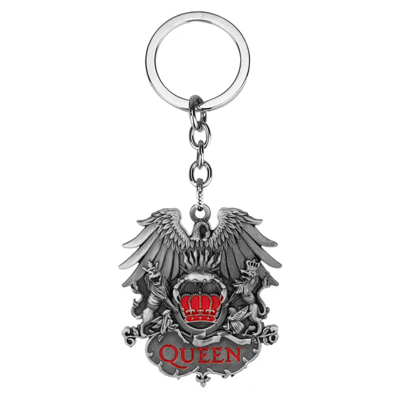 keychain silver Новое поступление Королевское ожерелье логотип музыкальной группы ожерелья с подвесками для мужчин и женщин подарок фанатов - Окраска металла: keychain silver