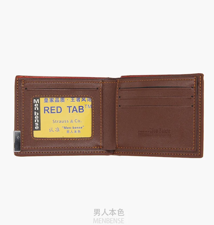 10)Wallet menMenbense Men Wallet Leather Wallet Short Slim Male Purse Credit Card Holder Small Mens Wallets 140