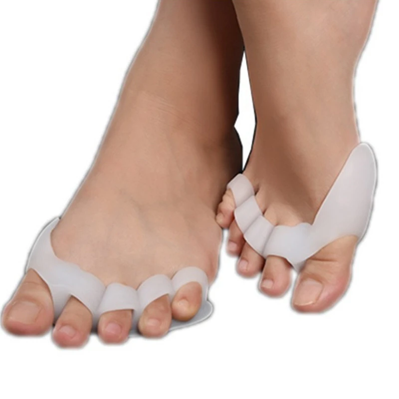 1 Pair Gel Silicone Bunion Corrector Toe Separators Straightener Spreader Foot Care Tool Hallux Valgus Pro Massager