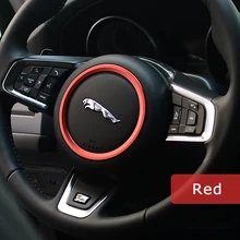 Aleación de Zinc DSYCAR volante pegatina anillo decoración logo Car styling Modificación para XE XF Jaguar F-TYPE F-PACE Pegatinas