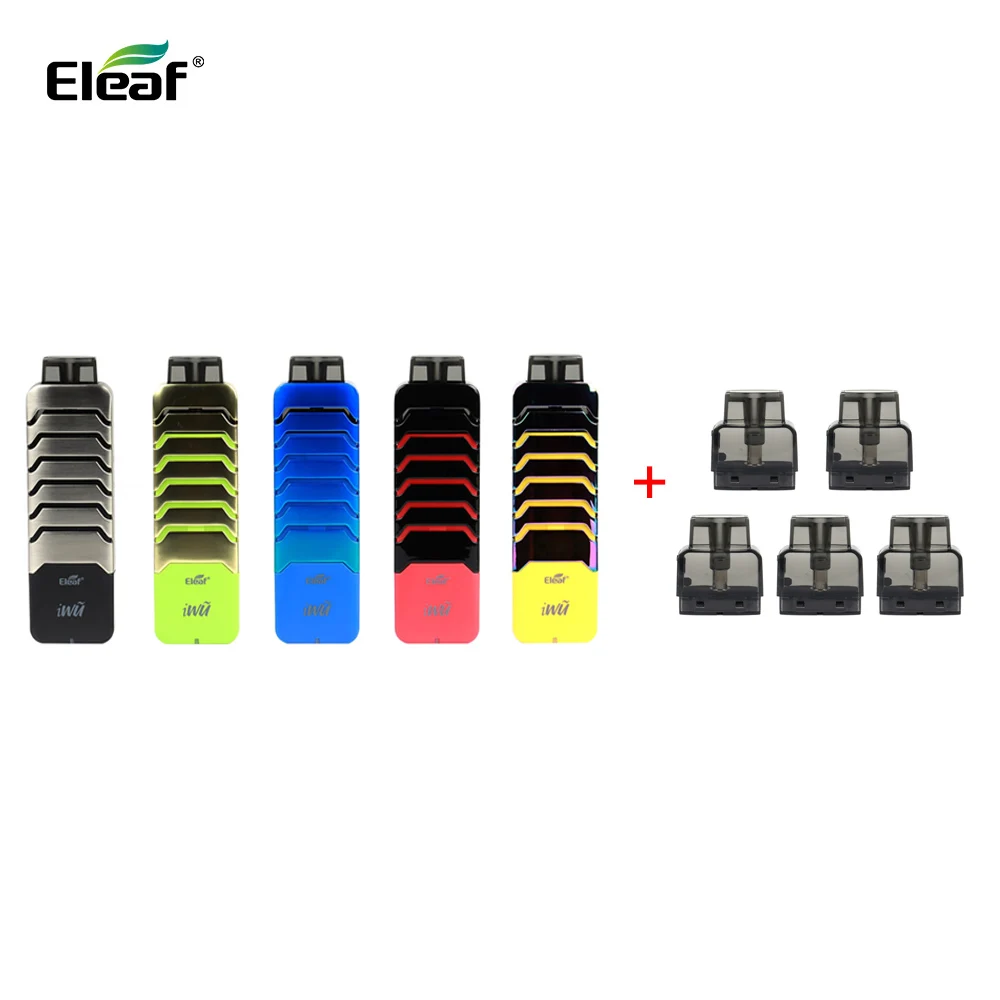 

Original 15W Eleaf iWu Kit & 2ml 700mah Battery Mod with a pack iWu Cartridge 1.3ohm Vape Tank E-Cigarette