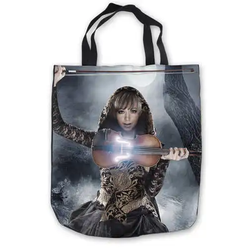 Пользовательские холщовые lindsey-stirling ToteBags ручные сумки сумка для покупок повседневные пляжные сумки складные 180911-04-63 - Цвет: Tote Bags