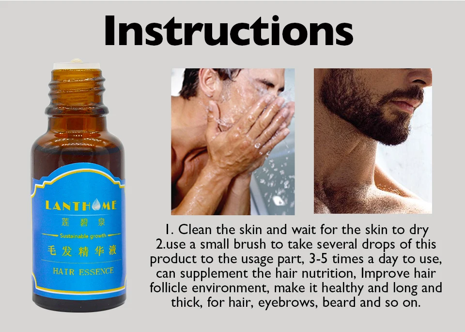 Натуральные 20 мл ускоряют рост волос на лице Борода эфирное масло волосы и масло для роста бороды мужские продукты для ухода за бородой