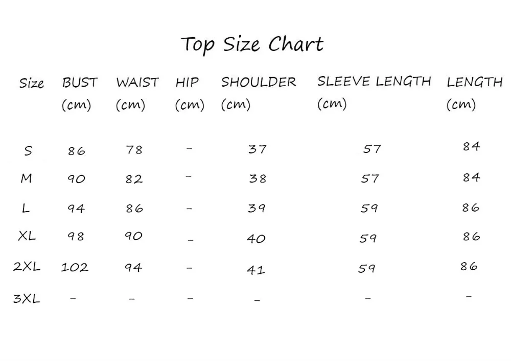 top size