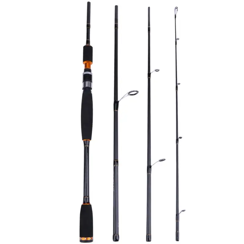 

2.1M 4 Section Fishing Rod Carbon Fiber Spinning/Casting Travel Rod 10-30g Lure Power line wt.10-25lbs Fishing Tackle Sea Rod