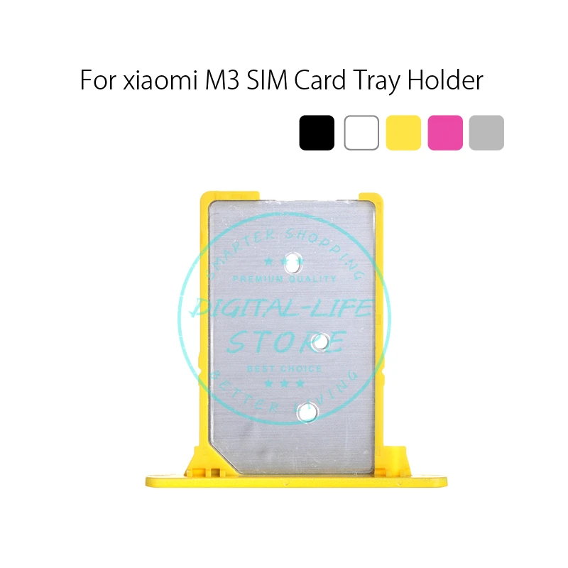 

New for Xiaomi Mi 3 M3 Mi3 SIM Card Tray Holder Slot Adapter Replacement Repair Parts White Black Silver Real Tracking Number