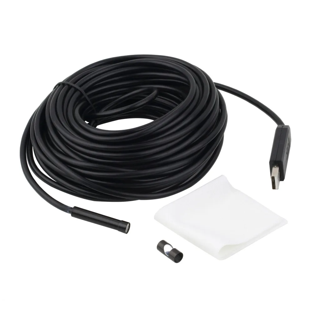 Hot! sale 15M Waterproof 6 LED USB Endoscope Insprection Tube Camera 7MM Lens Mirror Drop Shipping camera : image Hot! sale 15M Waterproof 6 LED USB Endoscope Insprection Tube Camera 7MM Lens Mirror Drop Shipping camera