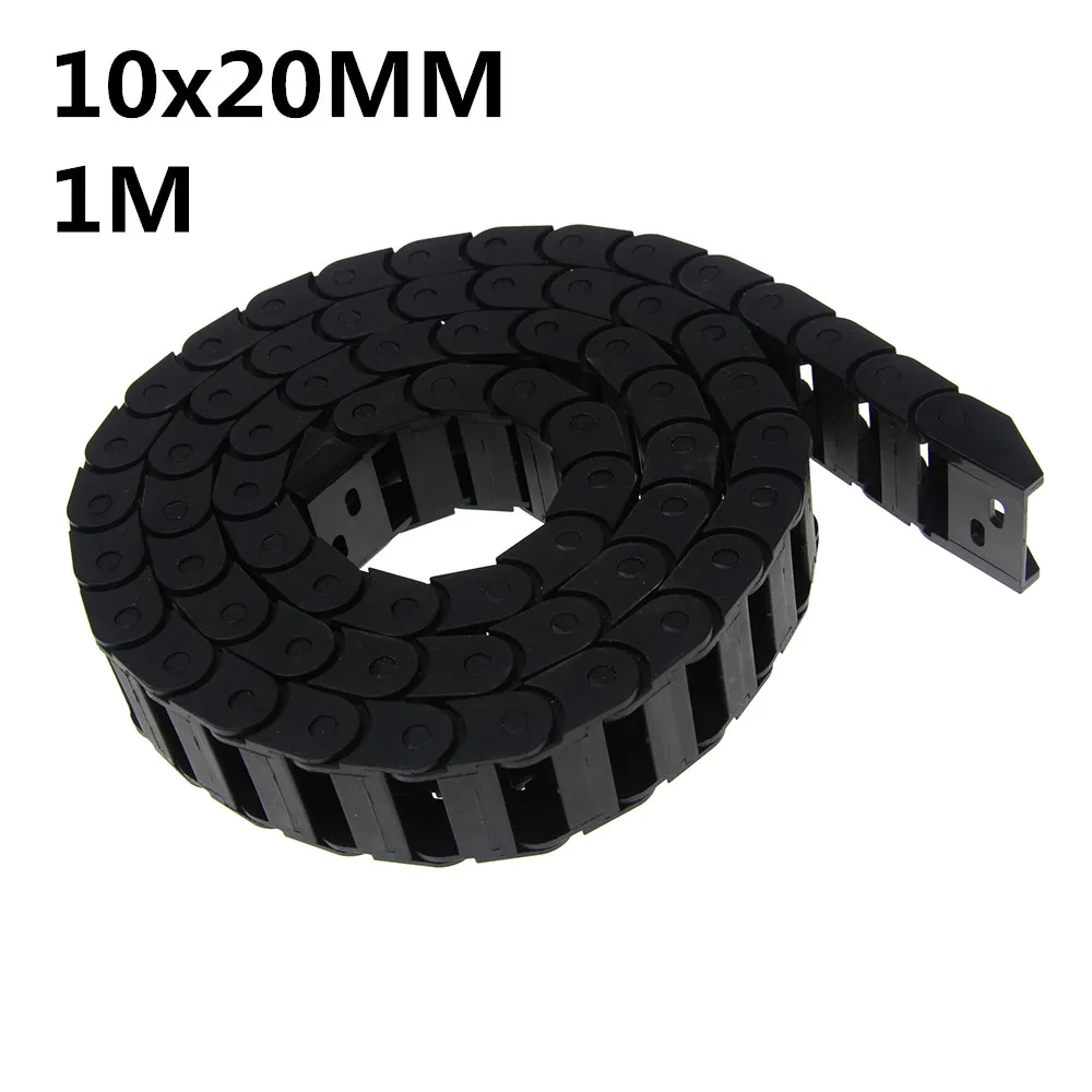 

10 x 20mm 10*20mm L1000mm Cable Drag Chain Wire Carrier with end connectors for CNC Router Machine Tools