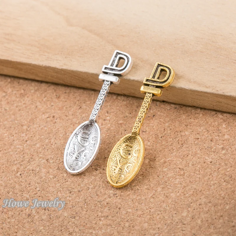 

12pcs vintage spoon charms Pendant diy earring fit bracelet D033