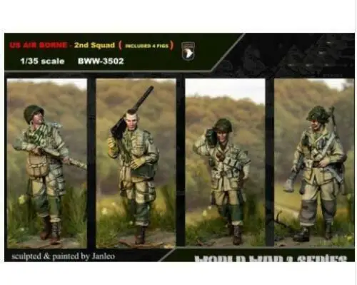 

1/35 Resin Figure Model Kit WWII Series US Army 101 Airborne Division(4 Figures) Unassambled Unpainted