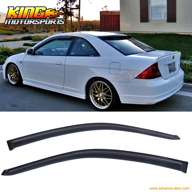 For 01 02 03 04 05 Honda Civic Coupe Weather Shield Guard Sun Rain For 01 02 03 04 05 Honda Civic Coupe Weather Shield Guard Sun Rain Door Window