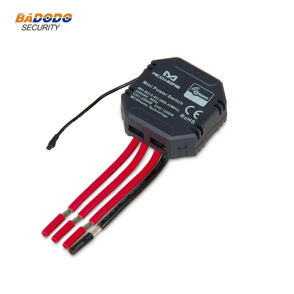 

Z-wave EU 868.42MHz In wall dual relay power switch module ON/OFF switch module MCO Home MH-S212 for smart light control