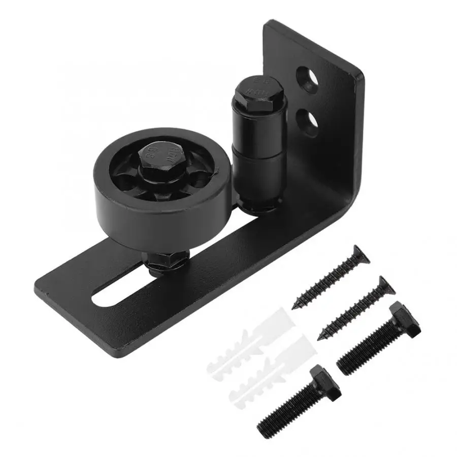 

Black Steel 8 Different Setups Stay Roller Sliding Bottom Floor Barn Door Wall Mount Guide rail coulissant schuifdeur systeem