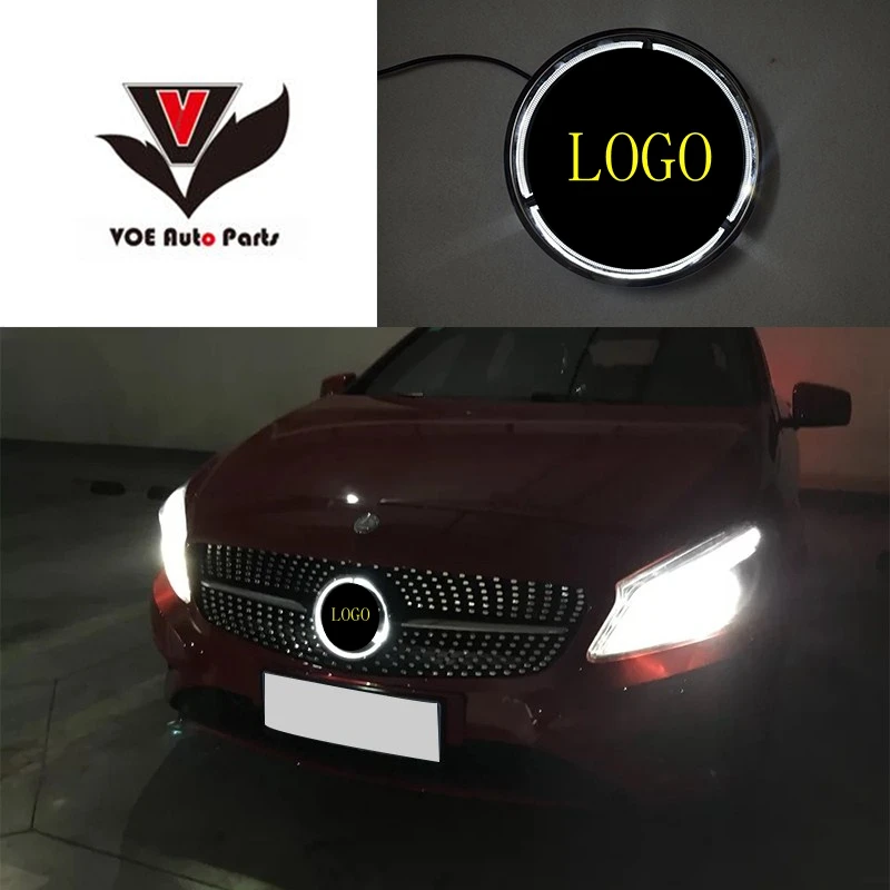 Светодиодный передний светильник с подсветкой в виде звезды, логотип, передняя решетка для автомобиля, эмблема в виде звезды, значок для Mercedes-Benz W176 W246 W205 W212 W117