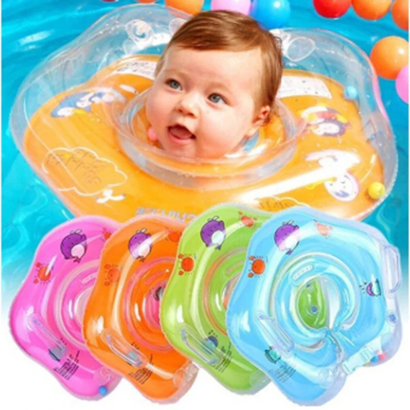 

Cute Drop Neck Baby Dolphin Swimming Ring Inflatable Infant Armpit Floating Kids Swim Circle Bathing Inflatable Rings Toy PVC