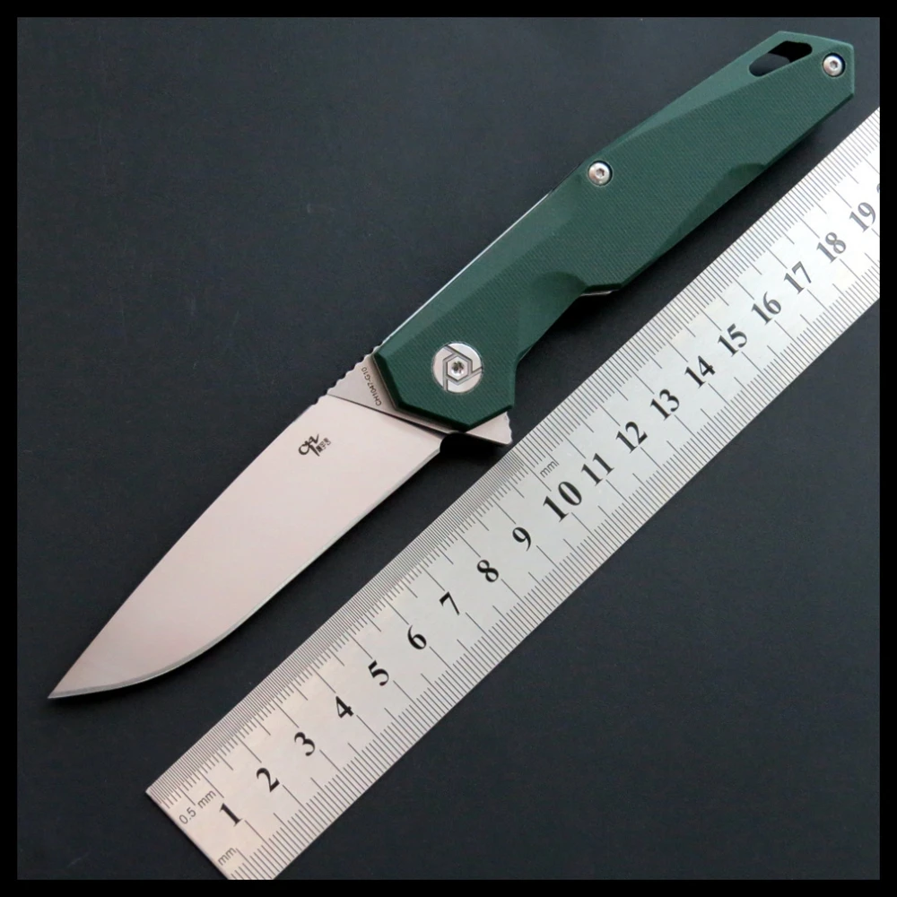 

ZZSQ CH1047 G10 folding knife D2 blade ball bearing G10+steel handle outdoor survival hunting camping fruit knife EDC tools