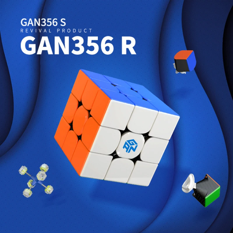

GAN 356 R 3x3x3 Magnetic Magic Cube Professional Competition Speed Twist Puzzle Cube Smooth Non-Sticker Neo Cube For Kids Toys