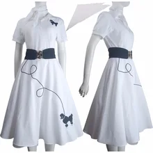 Hip hop fashion poodle skirt halloween costume daily wear women kids girls white