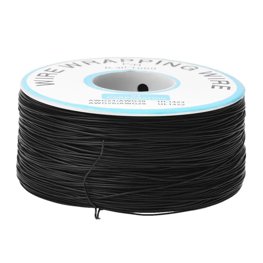 

200M 30AWG Tin Plated Copper Wire Insulation Wrapping Cable Roll Black