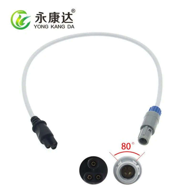 

Compatible with Fisherpak humidifier heating wire connection lemo 4-pin 80 degree to 3pin