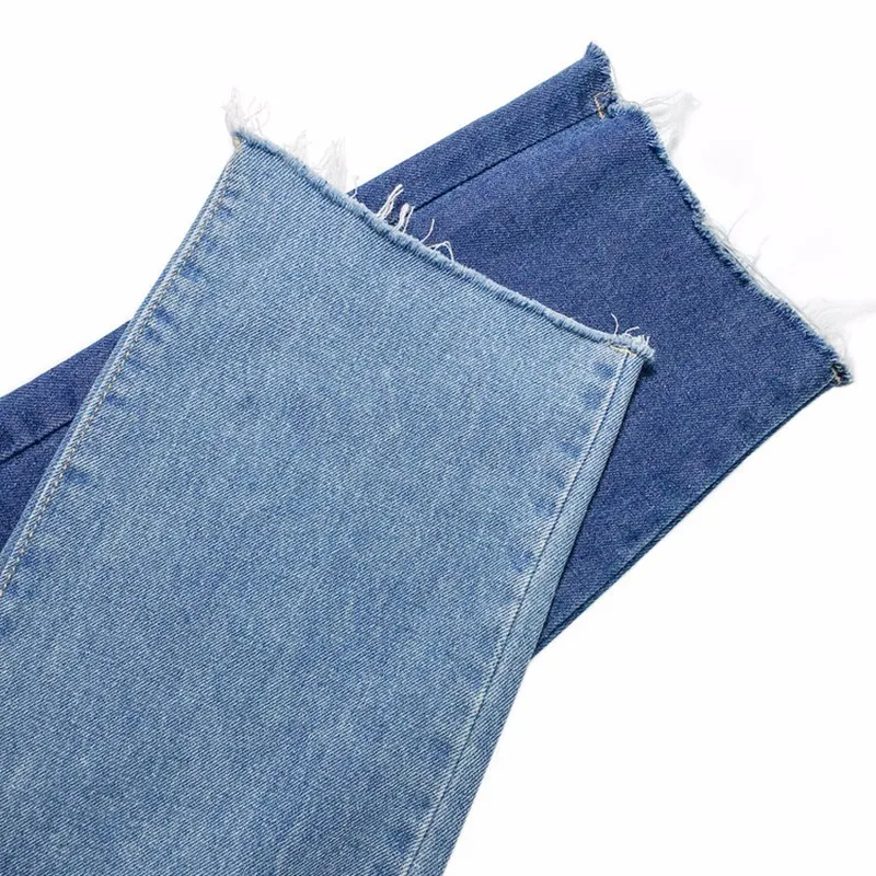 TWOTWINSTYLE лоскутные джинсы для женщин с высокой талией размера плюс Irregualr длинные брюки женские Летняя мода Корейская одежда