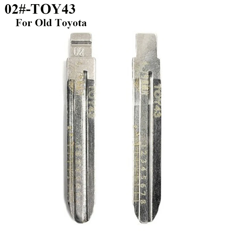 

Free shipping TOY43 engraved line key blade, 02# Engraved Line Scale Shearing Teeth Blank Car Key Cutting Teeth Blade