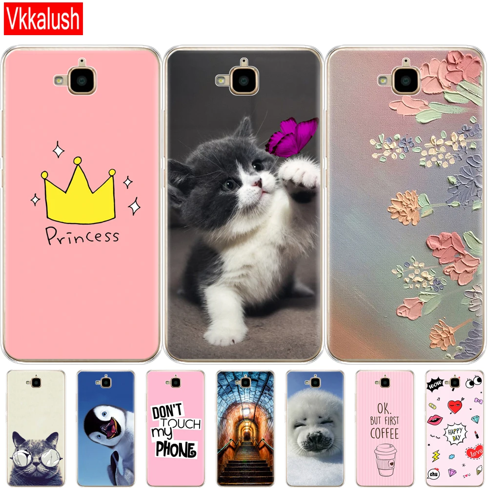 

soft phone shell For Huawei Honor 4C Pro Case Cover Silicon Back Case For Huawei Y6 Pro 2015 Case TIT-L01 TIT-TL00 Phone