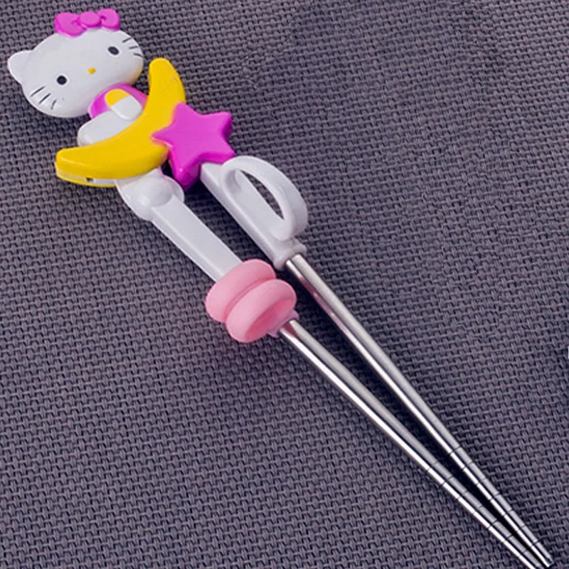 304 детские палочки для еды из нержавеющей стали с рисунком Hello Kitty детская