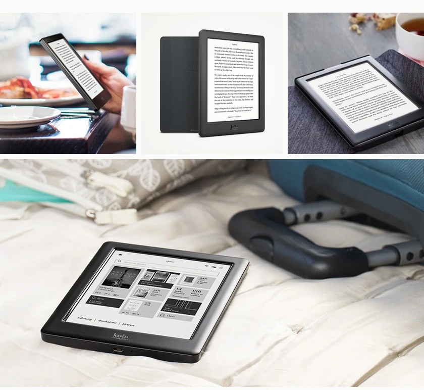 Электронная книга Kobo GloHD 300ppi электронная e ink 6 дюймов N437 HD экран 1448x1072 4/16 ГБ Wi