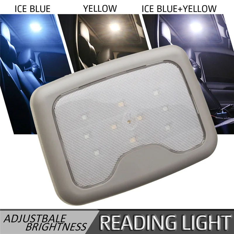 3 в 1 Автомобильный интерьерный светильник для чтения на крыше, двухцветный Универсальный перезаряжаемый магнитный беспроводной Потолочный светильник для багажника