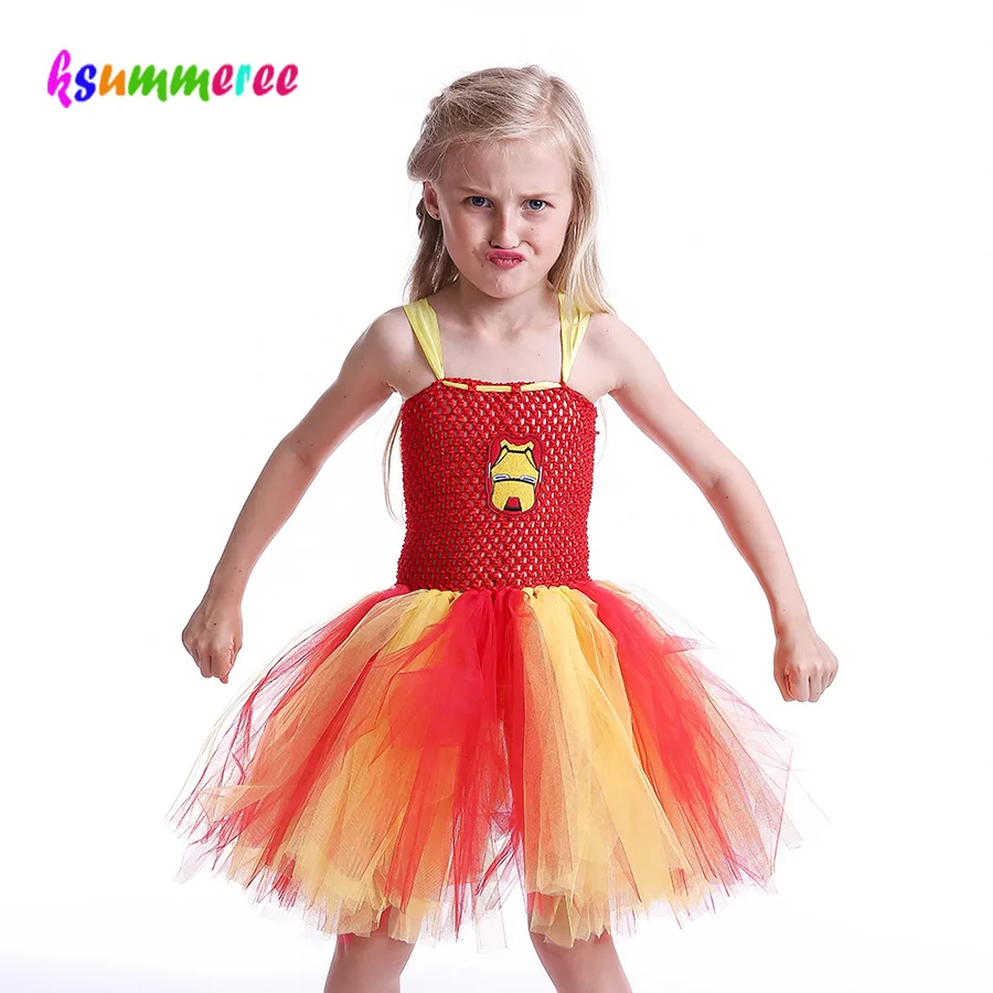 

Girls Halloween Iron Man Tutu Dress Children Superhero Cartoon Costume Kids Santa Gifts TUTU Clothing Baby Cosplay Party Dress