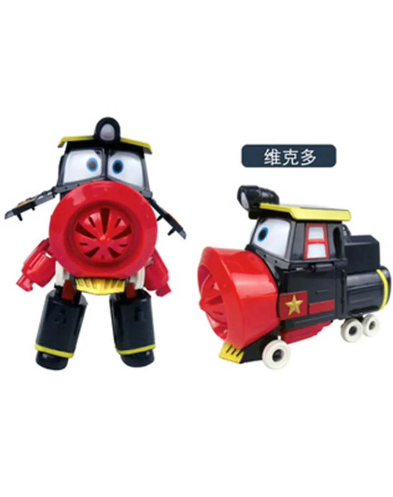 NEW hot 13cm Robot Trains Transformation Kay Alf Dynamic Train Family Deformation Train Car Action Figure Toys Doll for children