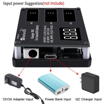 

3 In 1 Micro USB Charger Fast Charging Hub Powerbank 12V 3A EU/US Plug Power Adapter for Insta360 ONE X Battery