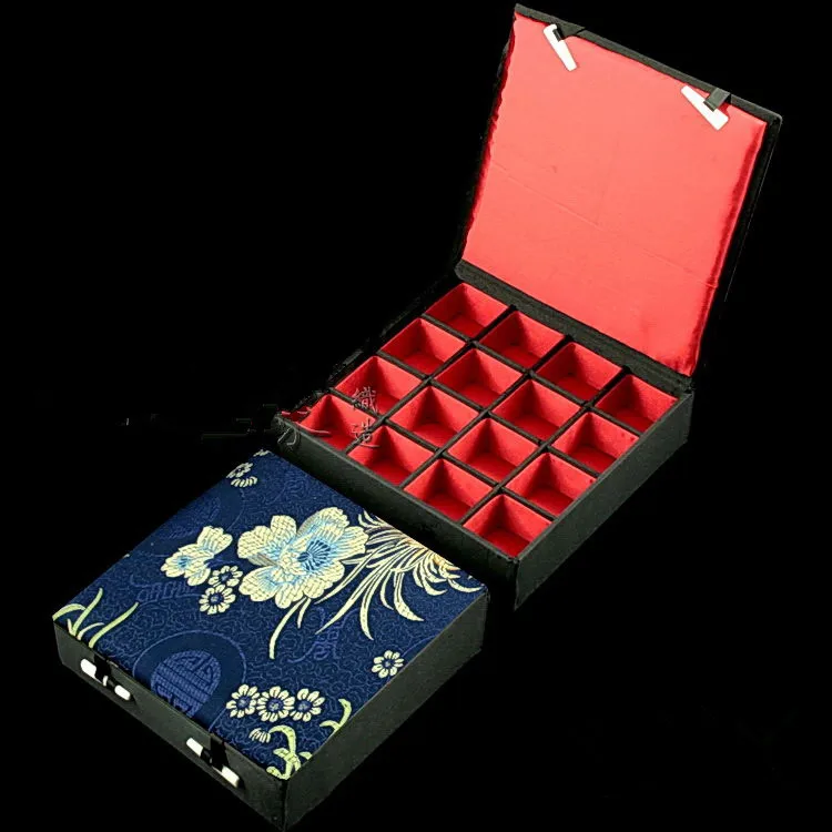 

High quality Silk Printed Jewelry Pendant Boxes 10pcs/lot mix color Free