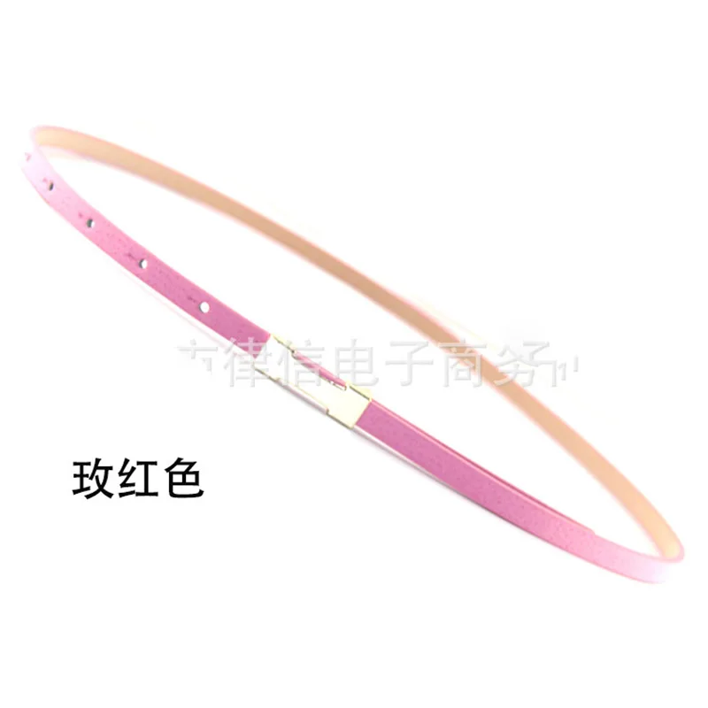 

New Hot Fashion Metal Buckle Women's Pigskin Leather PU Thin Belts Waistband Female Straps Belt Cinturones Mujer 75AA072