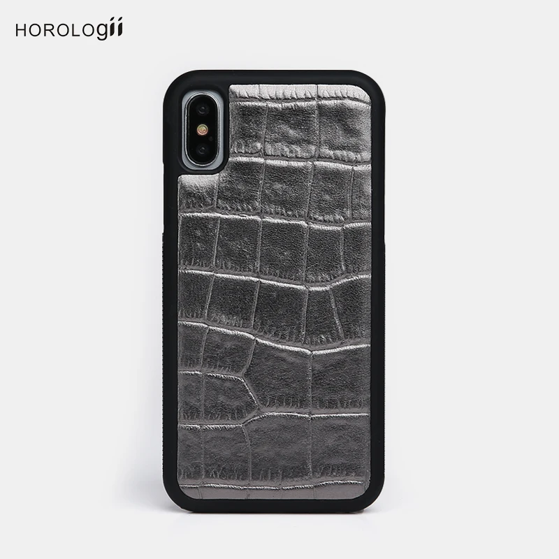 

Horologii CUSTOM NAME SERVICE leather phone case for iphone X 7 pluscase luxury embossed crocodile pattern dropship