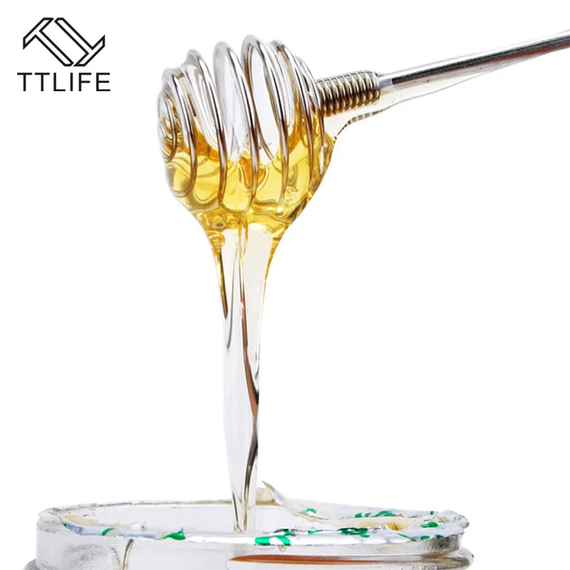 

TTLIFE Stainless Steel Spiral Design Honey Stirring Rod Mixing Sticks Stocked Sugar Spoon Bar Mixing Drinks Bar Kitchen Tools