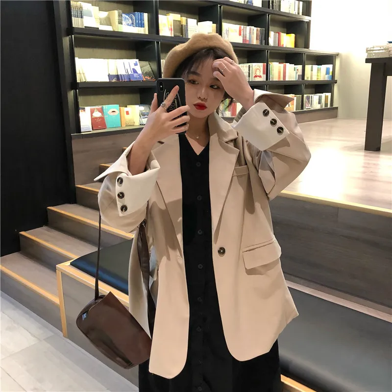 Винтажный Женский блейзер большого размера белый блейзер Femme Chic Chaqueta Mujer Bleiser Feminino