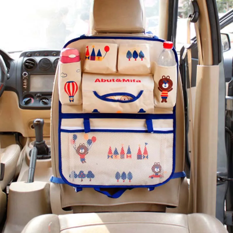 Cartoon Car Organizer Cute Cartoon Car Seat Back Storage Bags Hanging Car  Organizador Bags Pocket Car Styling For Kids Children - Stowing Tidying -  AliExpress