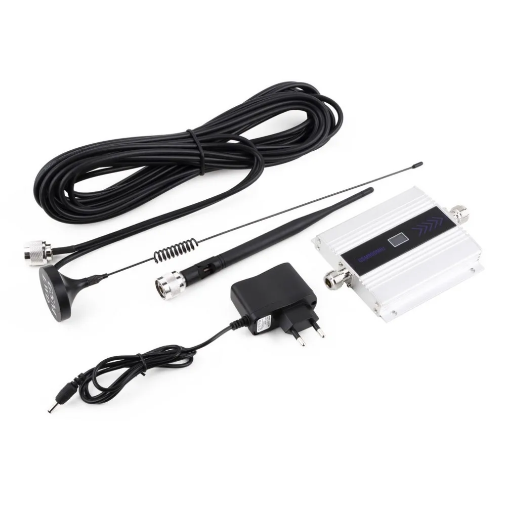 

Silver color LCD screen chuck antenna gsm 980 mobile repeater 900MHz signal booster 900MHz Signal Booster / GSM Signal Repeater