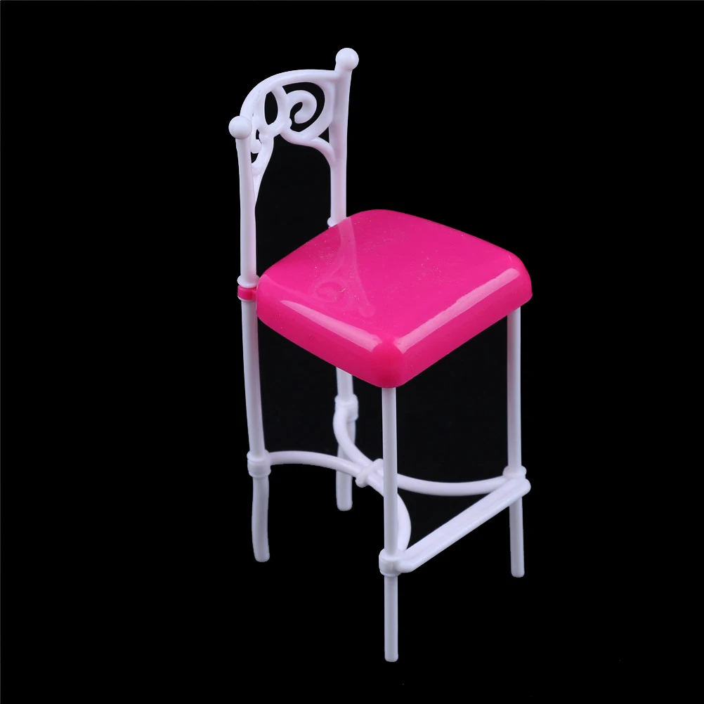 1 шт. 1:12 масштаб пластиковый барный стул для кукольного домика Миниатюрный Кукольный дом мебель Декор классическая игрушка для детей