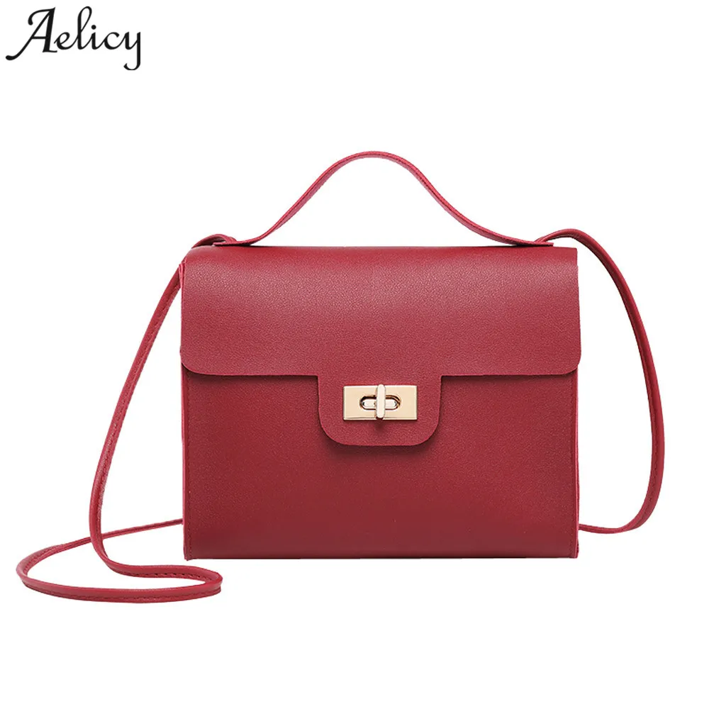 

Aelicy Women Messenger Bag Turn Lock Satchel Tote Girls Crossbody Bag for women 2019 bolsa feminina dropshipping wholesale hot