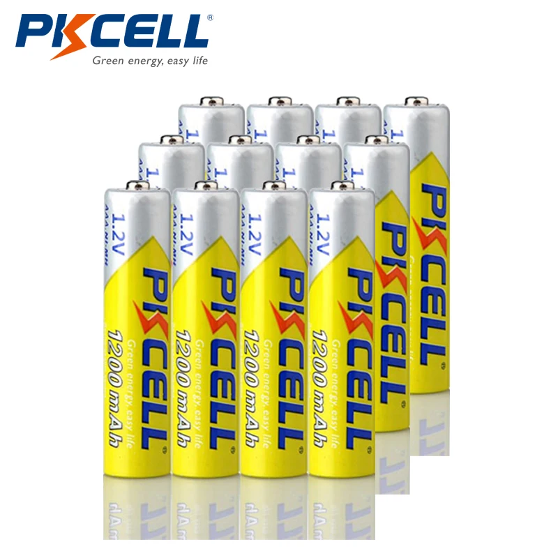 12 шт., аккумулятор PKCELL NIMH AAA, 1,2 В, 3 А, 1200 мА/ч, аккумулятор высокой энергии, aaa Ni-MH батареи более 1000 циклов