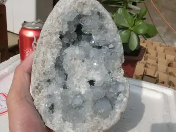 

2200g(4.84 lb) Natural Crystal Blue Celestite Geode Mineral Africa