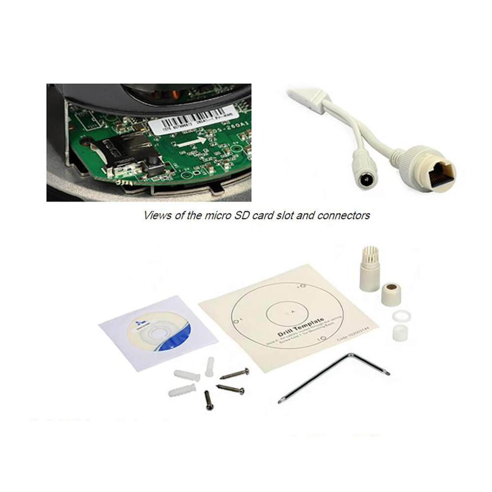 Hik 4mp WDR DS-2CD2142FWD-IS,POE Audio 4Mp CCTV camera Fixed IR Dome ,  3DNR  IP66, security camera,Pure English version