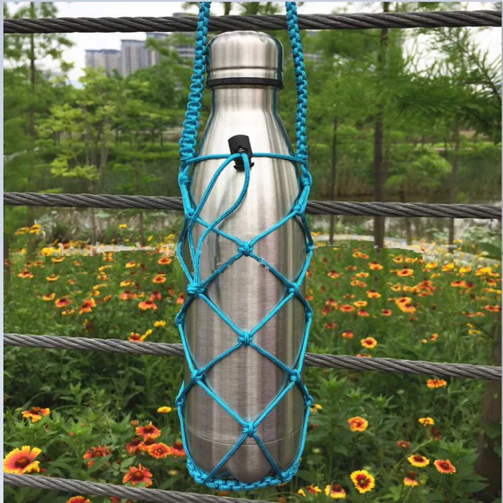 2pcs Water Bottle Carrier Mesh Bag Holder Carrying Nets Fits 260ml Wide Mouth Bottles Vacuum Cups