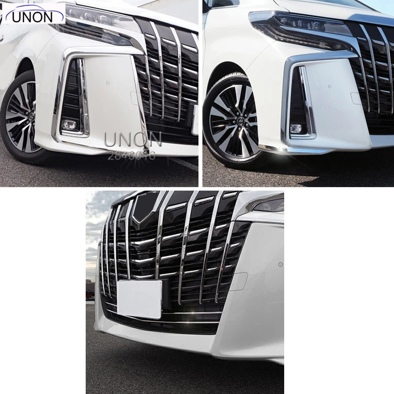 Для Toyota Alphard Vellfire AH30 автомобильные аксессуары из нержавеющей стали Передняя головка бампер накладка Стайлинг