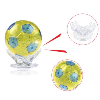 

DIY 3D Jigsaw Crystal Puzzle Soccer Ball /Football building Set Educational Toy For Kids Toys Games Birthday Gift